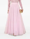 Zimmermann Tulle Pleated Maxi Skirt In Pink