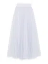 Zimmermann Sheer Overlay High-waisted Layered Tulle Skirt In Blue