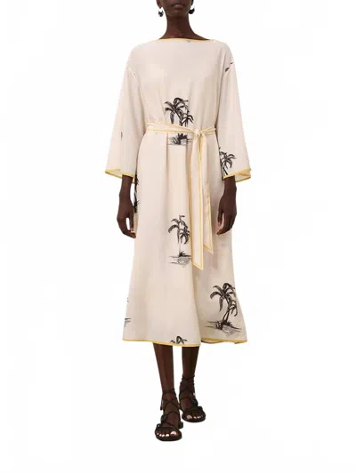 Zimmermann Tunic Dress In Cream Palm In Neutral