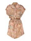 Zimmermann Illuminate Sleeveless Tunic Guava Morning In Multi