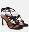 Zimmermann Tux 85 Bow-embellished Satin Sandals In Black