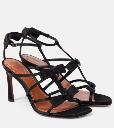 Zimmermann Tux 85 Bow-detail Satin Sandals In Black