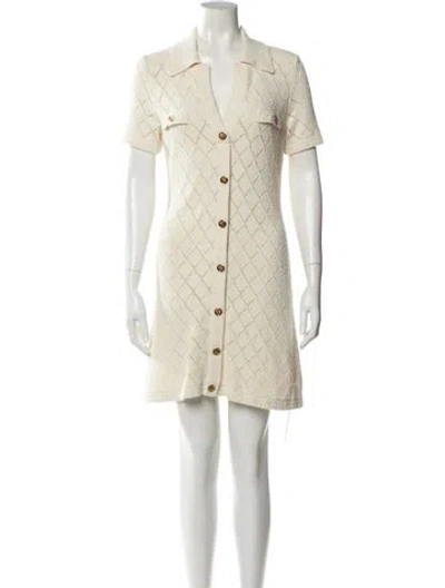 Pre-owned Zimmermann Tweed Mini Dress In Neutral