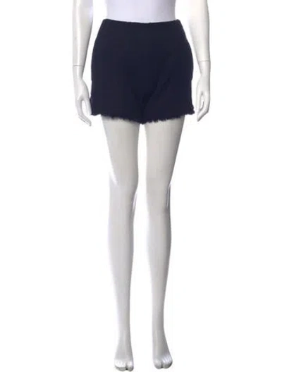 Pre-owned Zimmermann Tweed Pattern Mini Shorts In Blue