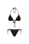 Zimmermann Coco Texture Ring Two-piece Swimsuit In Brown