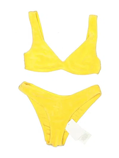 Pre-owned Zimmermann Two Piece Swimsuit In Yellow