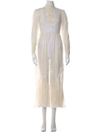 Pre-owned Zimmermann Unbridled Tucked Midi Dress Midi Length Dress W/ Tags In Neutral