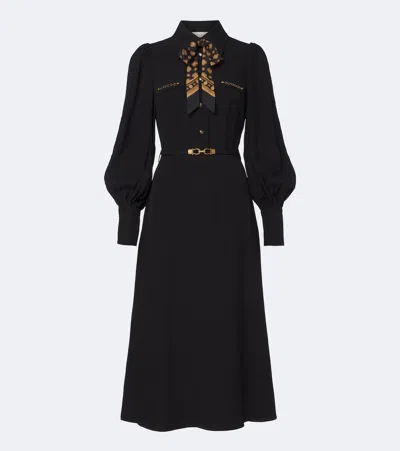 Zimmermann Utility Belted Midi Dress In Black