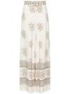 Zimmermann Utility Dot Lemon-print Wide Trousers In Neutrals