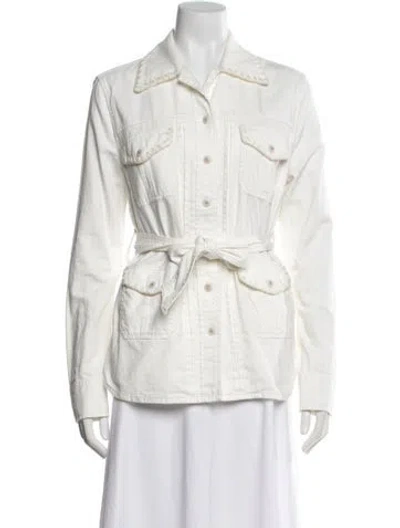 Pre-owned Zimmermann Utility Jacket In White