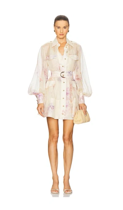 Zimmermann Utility Mini Dress In White