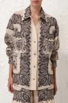 Zimmermann Utility Pocket Shirt In Tea Paisley In Multi