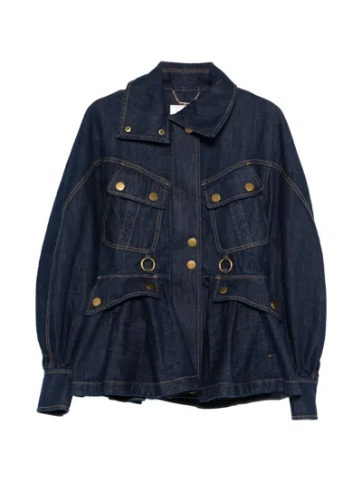 Zimmermann Utility Pockets Jacket In Blue