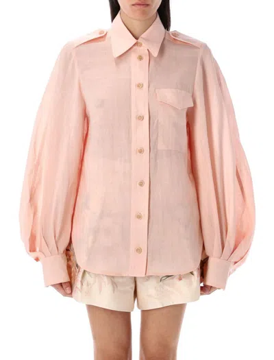 Zimmermann Utility Shirt In Pink