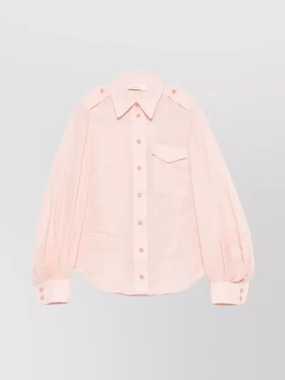 ZIMMERMANN UTILITY SHIRT FUNCTIONAL EPAULETTES