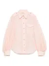 Zimmermann Silk Halliday Manstyle Shirt In Pink