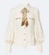 Zimmermann Utility Tie-neck Blouse In Neutral