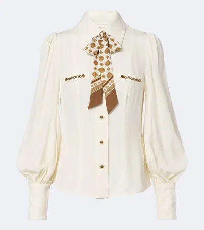 Zimmermann Utility Tie-neck Blouse In Neutral