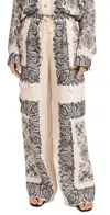 Zimmermann Utility Track Pants Tea Paisley In Tea Paisley