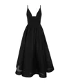 Zimmermann Illustration Pleated Linen And Silk-blend Midi Dress In Black