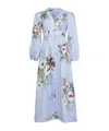 Zimmermann Everley Printed Linen Dress In Blue