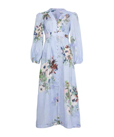 Zimmermann Everly Midi Dress In Multicolour