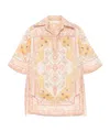 Zimmermann Wylie Printed Linen Tunic In Nude