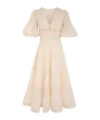 Zimmermann V-neck Dress In Nude