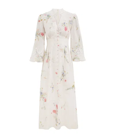 ZIMMERMANN V-NECK LONG SLEEVE DRESS