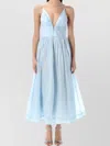 Zimmermann Womens Mint Illuminate V-neck Linen-silk Midi Dress Xs