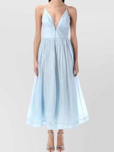 ZIMMERMANN V NECK MIDI DRESS