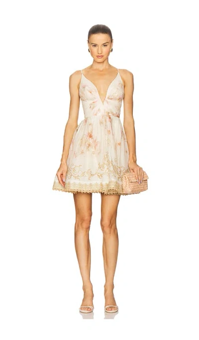 ZIMMERMANN V NECK MINI DRESS