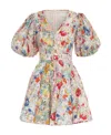 Zimmermann Clover Panelled Mini Dress Spliced Multi Floral In Multicolor
