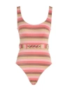 Zimmermann Vacay Lurex Scoop One Piece Lurex/multi Stripe In Multi