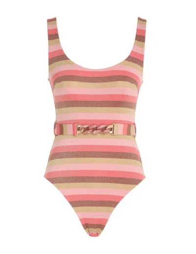 Zimmermann Vacay Lurex Scoop One Piece Lurex/multi Stripe