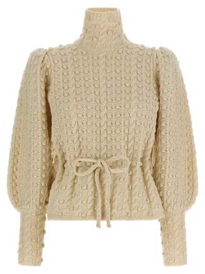 Zimmermann 'vailant Wool Bauble' Sweater In Brown