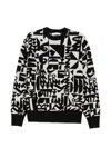 Zimmermann Logo-intarsia Knitted Sweater In Black