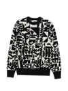 Zimmermann Logo-intarsia Knitted Sweater In Black