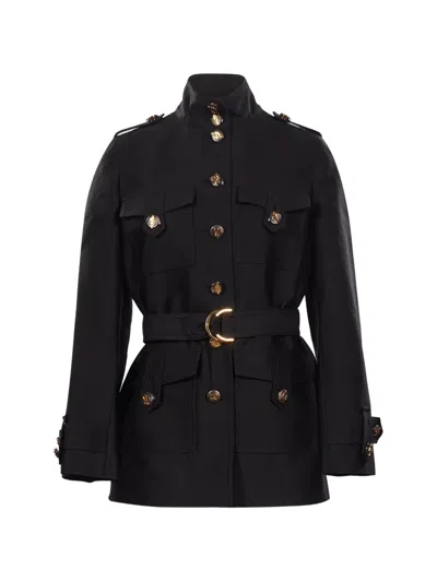 Zimmermann Valiant Belted Button-up Jacket In Black