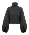 Zimmermann Valiant Merino Wool Turtleneck Sweater In Gray