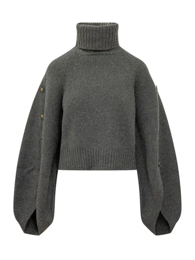 Zimmermann Valiant Buttoned Sweater In Graphite
