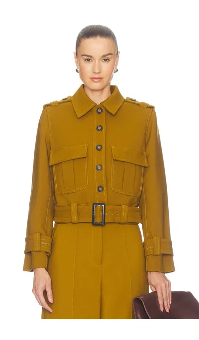 Zimmermann Valiant Cropped Utility Jacket In Yellow