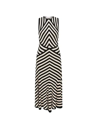 Zimmermann Valiant Deco Stripe Midi Dress In Multi