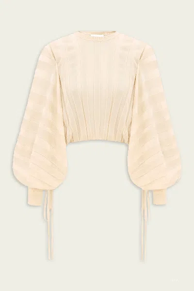 Zimmermann Valiant Drawn Sweater In Cream