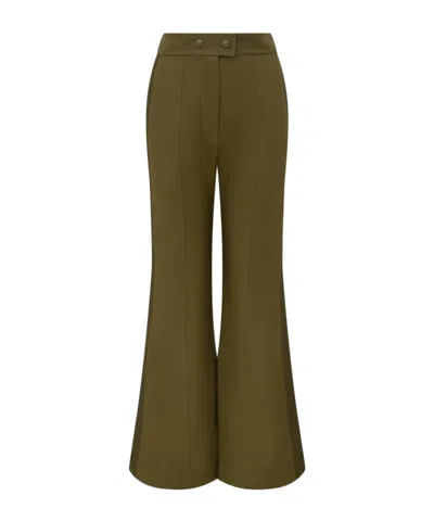Zimmermann Valiant Drill Flare Pant In Green