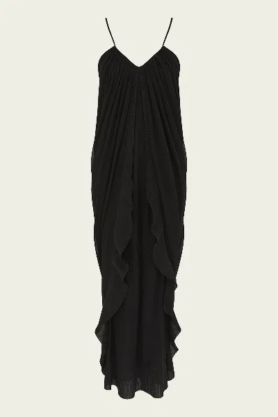 Zimmermann Valiant Floating Slip Dress In Black