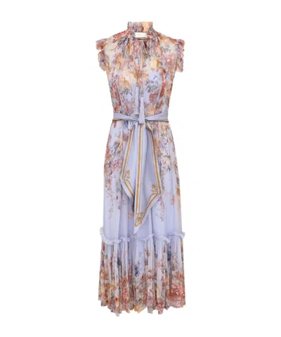 Zimmermann Valiant Flutter Dress In Multi