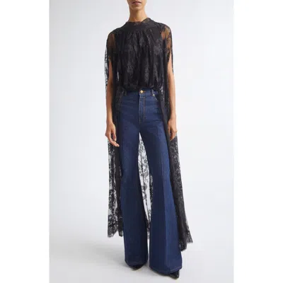 Zimmermann Valiant Lace Cape Top In Transparent