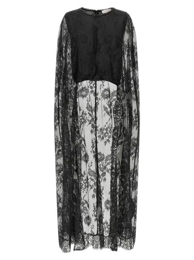 Zimmermann Valiant Lace Caped Blouse In Black