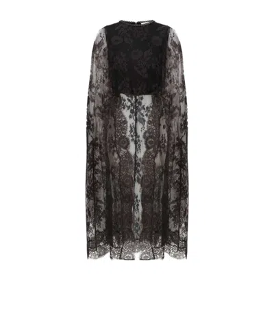 Zimmermann Valiant Lace Caped Top In Black